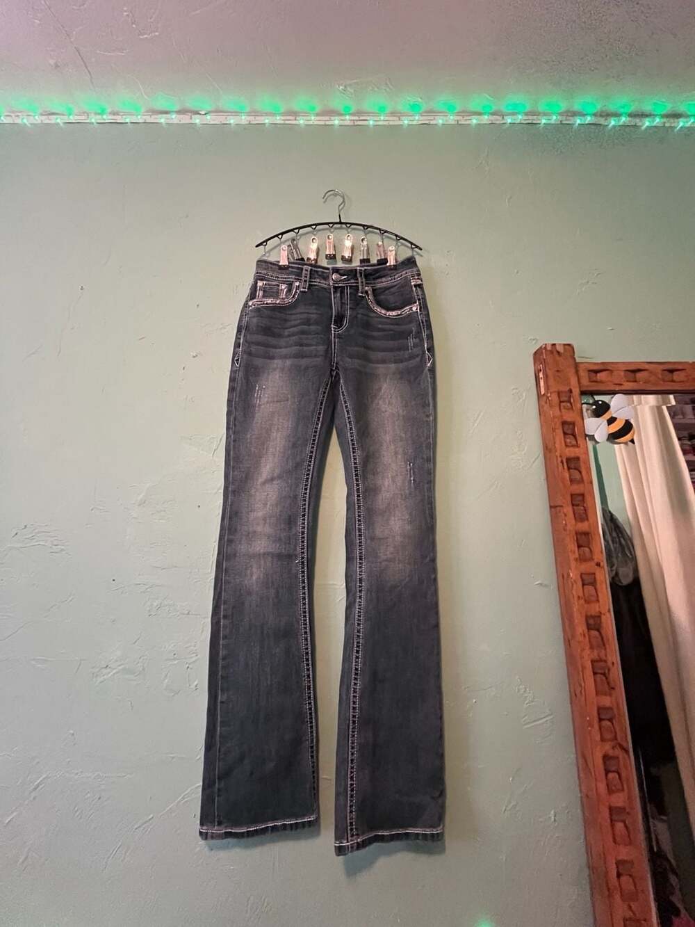 Grace In LA Easy Fit Jeans Size 26 Embroidered